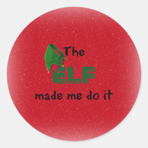 Sticker Rond ELF m'a incité à le faire Noël de vacances