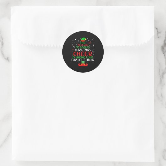 Sticker Rond Elf Shirt The Way To Spread Christmas Cheer Boys M (Sac)