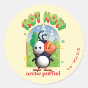 Sticker Rond Elf the Movie   Pas maintenant Arctic Puffin!