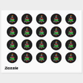 Sticker Rond Elf Xmas The Way To Spread Christmas Cheer Men Wom (Feuille)