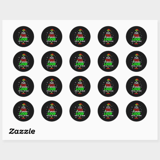 Sticker Rond Elf Xmas The Way To Spread Christmas Cheer Men Wom (Feuille)