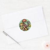Sticker Rond Elfe champignon (Enveloppe)