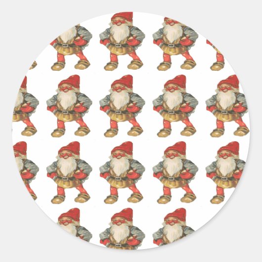 Sticker Rond Elfe de Noël suédois (Devant)