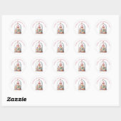 Sticker Rond Elfe enchanté | Noël au Pôle Nord (Feuille)