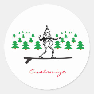 Sticker Rond Elfe sur la planche de surf Thunder_Cove
