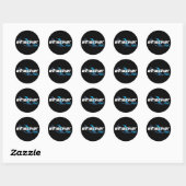 Sticker Rond elhacker.net black (Feuille)