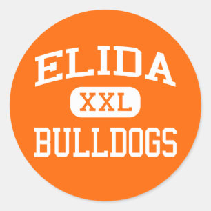 Sticker Rond Elida - Bulldogs - Lycée Elida - Elida Ohio