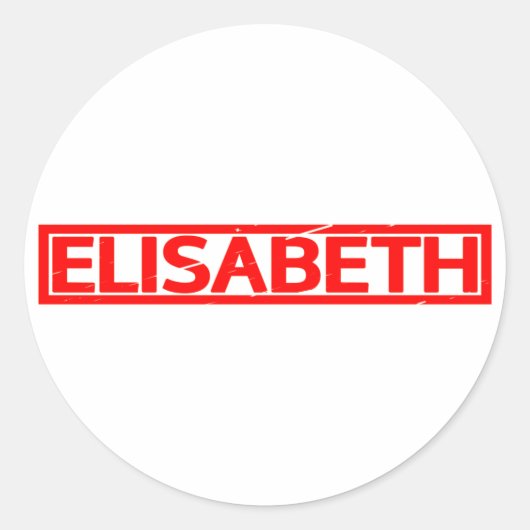 Sticker Rond Elisabeth Stamp (Devant)