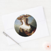 Sticker Rond Elisabeth Vigee-Lebrun Autoportrait (Enveloppe)