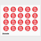 Sticker Rond Élisez des fous (Feuille)