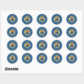 Sticker Rond Elizabeth New Jersey (Feuille)