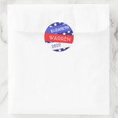 Sticker Rond Elizabeth Warren pour la présidente 2020 (Sac)