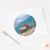 Sticker Rond Elk (Cervus Elephus) Bulle (Enveloppe)