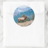 Sticker Rond Elk (Cervus Elephus) Bulle (Sac)