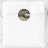 Sticker Rond Elk dans le désert (Sac)