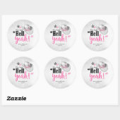 Sticker Rond Elle A Dit 'Enfer Ouais' Cowgirl Casquette ID927 (Feuille)