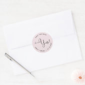 Sticker Rond Elle A Dit Oui ⎢ Enregistrer L'Autocollant Date (Enveloppe)