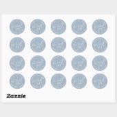 Sticker Rond Elle A Dit Oui Partie Engagement Dusty Blue (Feuille)