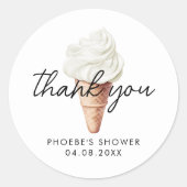 Sticker Rond Elle a été prise Boîte de dragées pour une fête de (Devant)