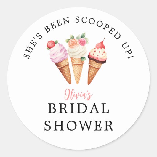 Sticker Rond Elle a été prise en glace mariage  (Devant)