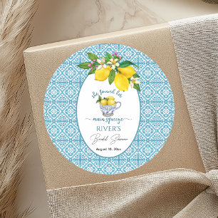 Sticker Rond Elle a trouvé sa Baby Shower de mariage