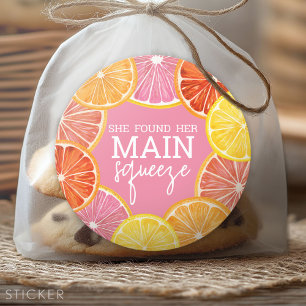 Sticker Rond Elle a trouvé sa Baby Shower de mariage de la pers