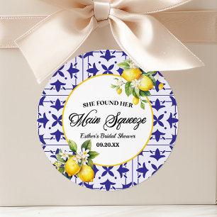 Sticker Rond Elle a Trouvé Sa Douce Lemon Mariage Shower