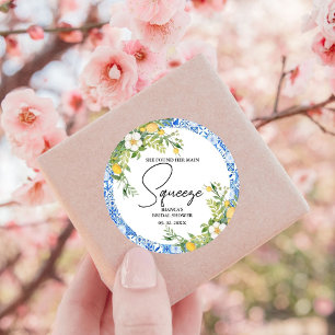 Sticker Rond Elle a trouvé sa Fête des mariées principale de ci