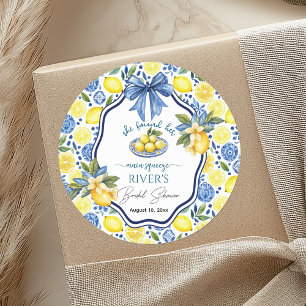 Sticker Rond Elle a trouvé sa grande love shower de mariage