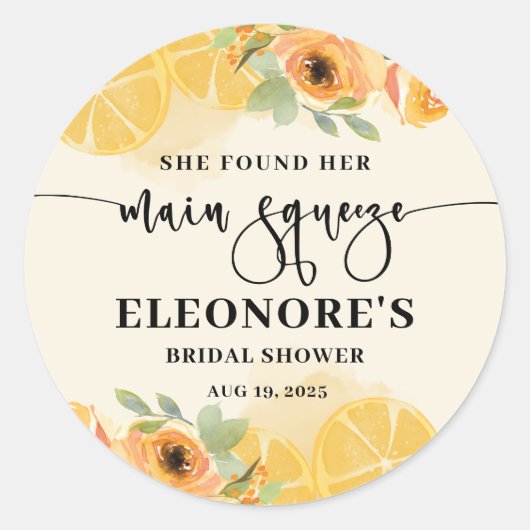 Sticker Rond Elle a trouvé son sceau d'enveloppe de Fête des ma (Devant)