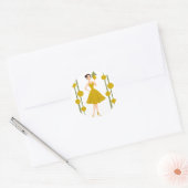 Sticker Rond Elle ananas (Enveloppe)