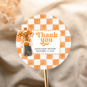 Sticker Rond Elle est prête pour la Baby Shower de Bébé
