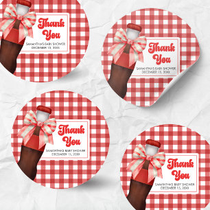 Sticker Rond Elle est prête pour la Baby Shower de Bébé