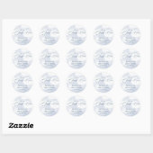 Sticker Rond Elle est sur Cloud Nine Bridal Shower (Feuille)