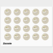 Sticker Rond Elle est sur Cloud Wine Bridal Shower Invitation (Feuille)