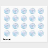 Sticker Rond Elle est sur un nuage, Shower de mariage (Feuille)