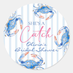 Sticker Rond Elle est un Poisson Idéal Mariage Préparatoire Côt
