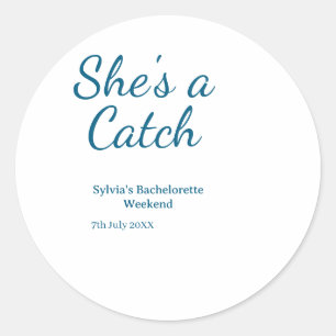 Sticker Rond Elle est un week-end de célibataire à prendre nom