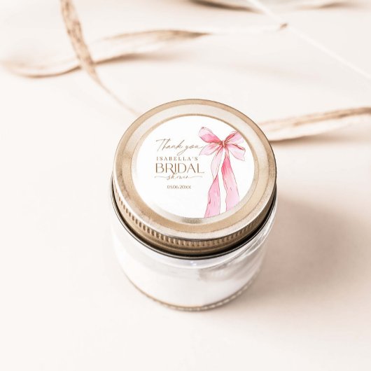 Sticker Rond Elle noue la Fête des mariées de noeud