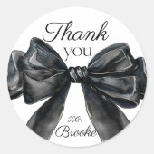 Sticker Rond Elle noue le noeud Remerciements pour l'enterremen (Devant)