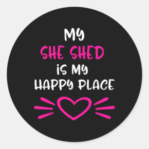 Sticker Rond Elle Partage Ma Elle Partage Est Mon Heureux Endro