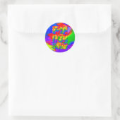 Sticker Rond Elle Ses Pronononounes Rainbow Tie Dye (Sac)