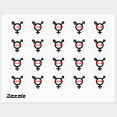 Sticker Rond Elle Transgenre (Feuille)
