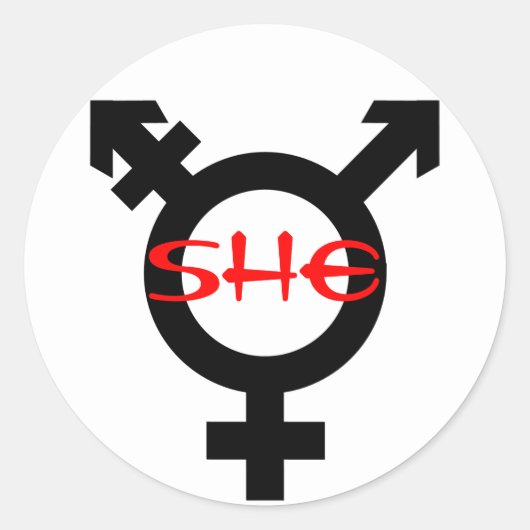 Sticker Rond Elle Transgenre (Devant)