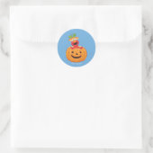 Sticker Rond Elmo | Citrouille d'Halloween (Sac)
