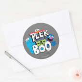 Sticker Rond Elmo, Cookie & Grover| Peek-a-Boo (Enveloppe)