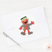 Sticker Rond Elmo | Costume Frankenstein (Enveloppe)