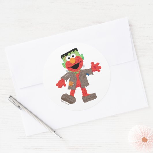 Sticker Rond Elmo | Costume Frankenstein (Enveloppe)