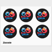 Sticker Rond Elmo et Cookie Besties (Feuille)