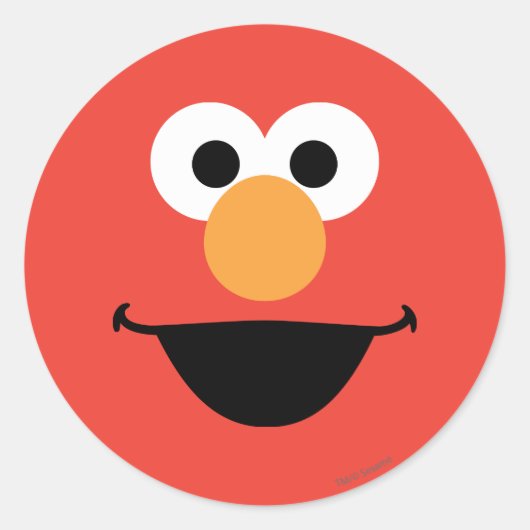Sticker Rond Elmo Face Art (Devant)